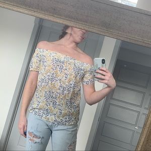 Off the shoulder floral top